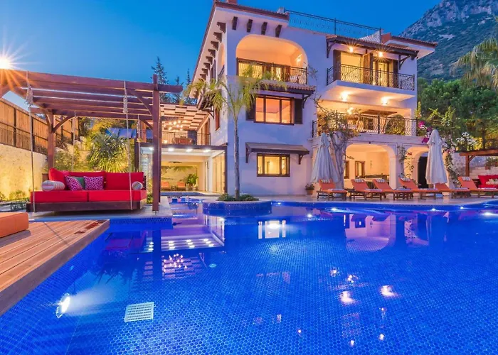 4 Bedroom Luxury -water Slide, Indoor Pool, Sauna Villa Kalkan
